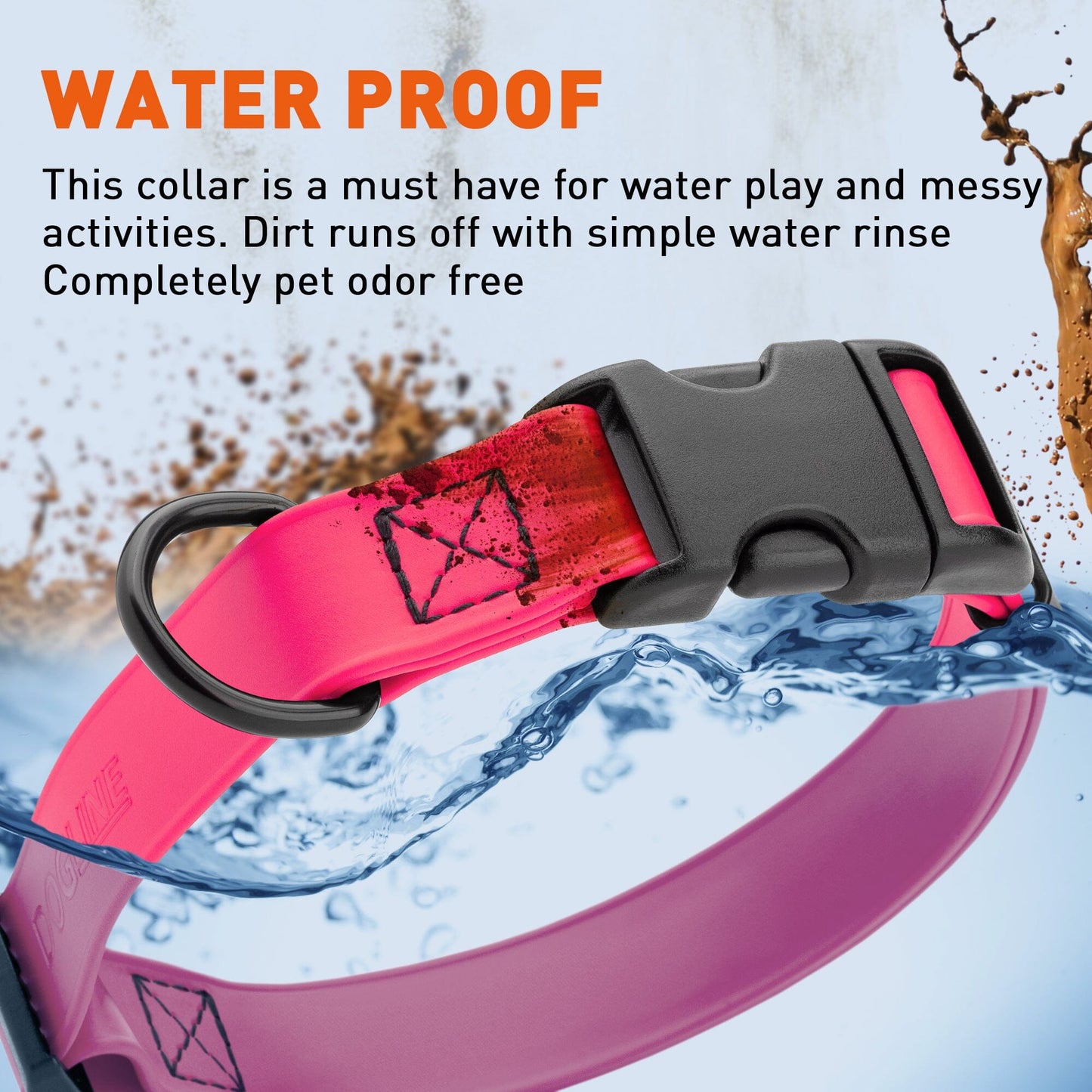 Biothane Waterproof Dog Collar with Quick Release Buckle - Coyote Brown