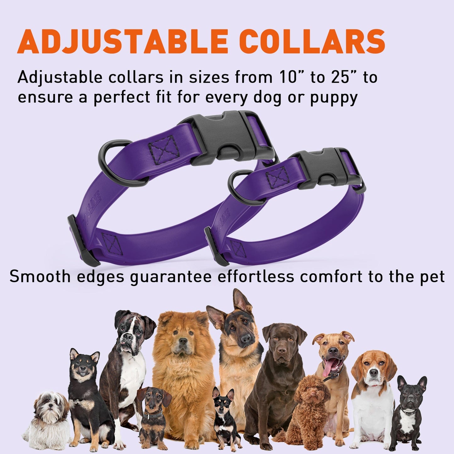 Biothane Waterproof Dog Collar with Quick Release Buckle - Coyote Brown
