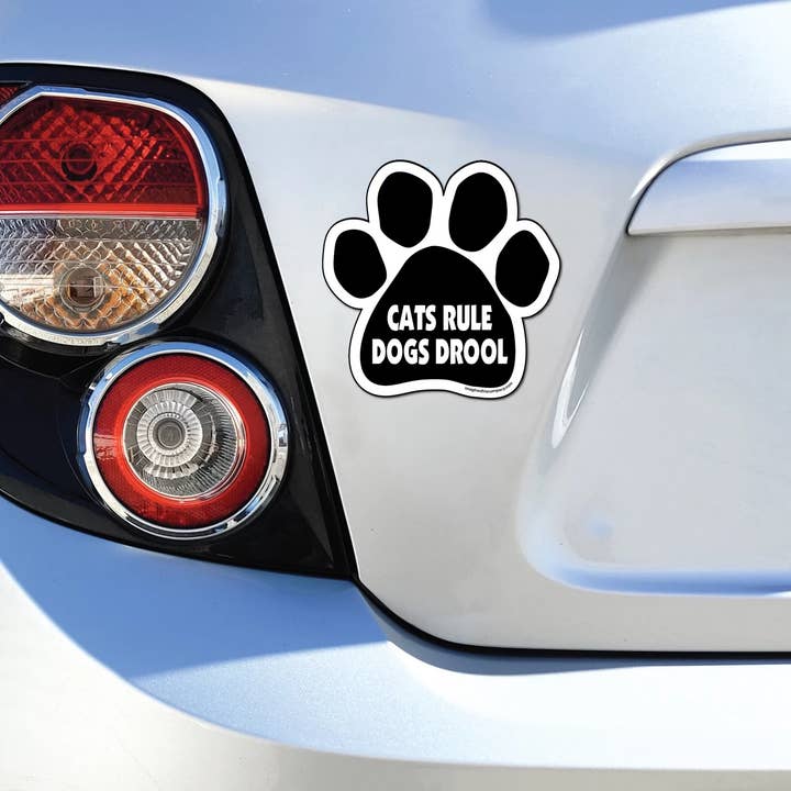 Car Magnet - Cats Rule Dogs Drool