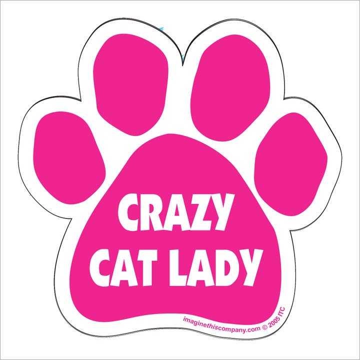 Car Magnet - Crazy Cat Lady Pink