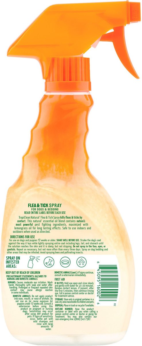 TropiClean Flea and Tick Spray for Dog & Bedding