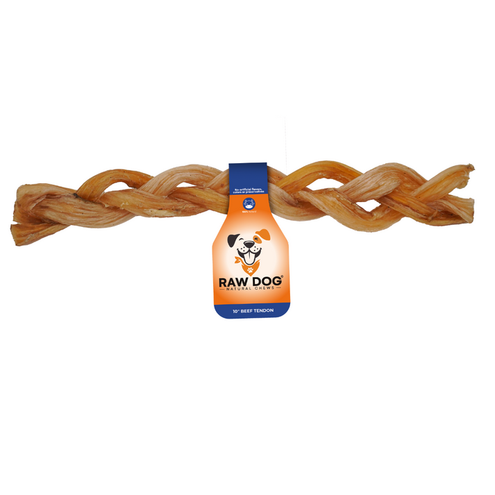Raw Dog 10″ Braided Beef Tendon