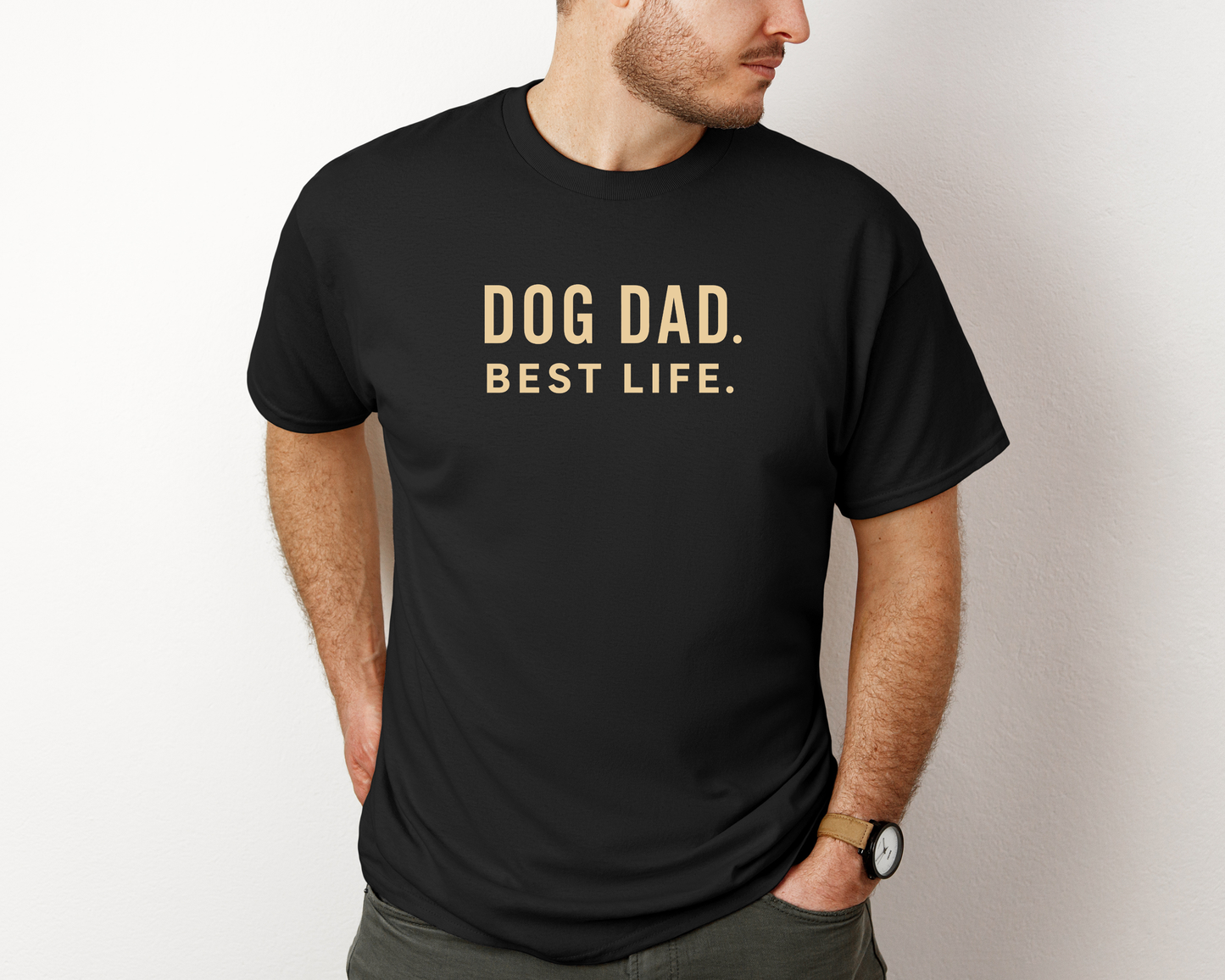 DOG DAD BEST LIFE Tee | Black