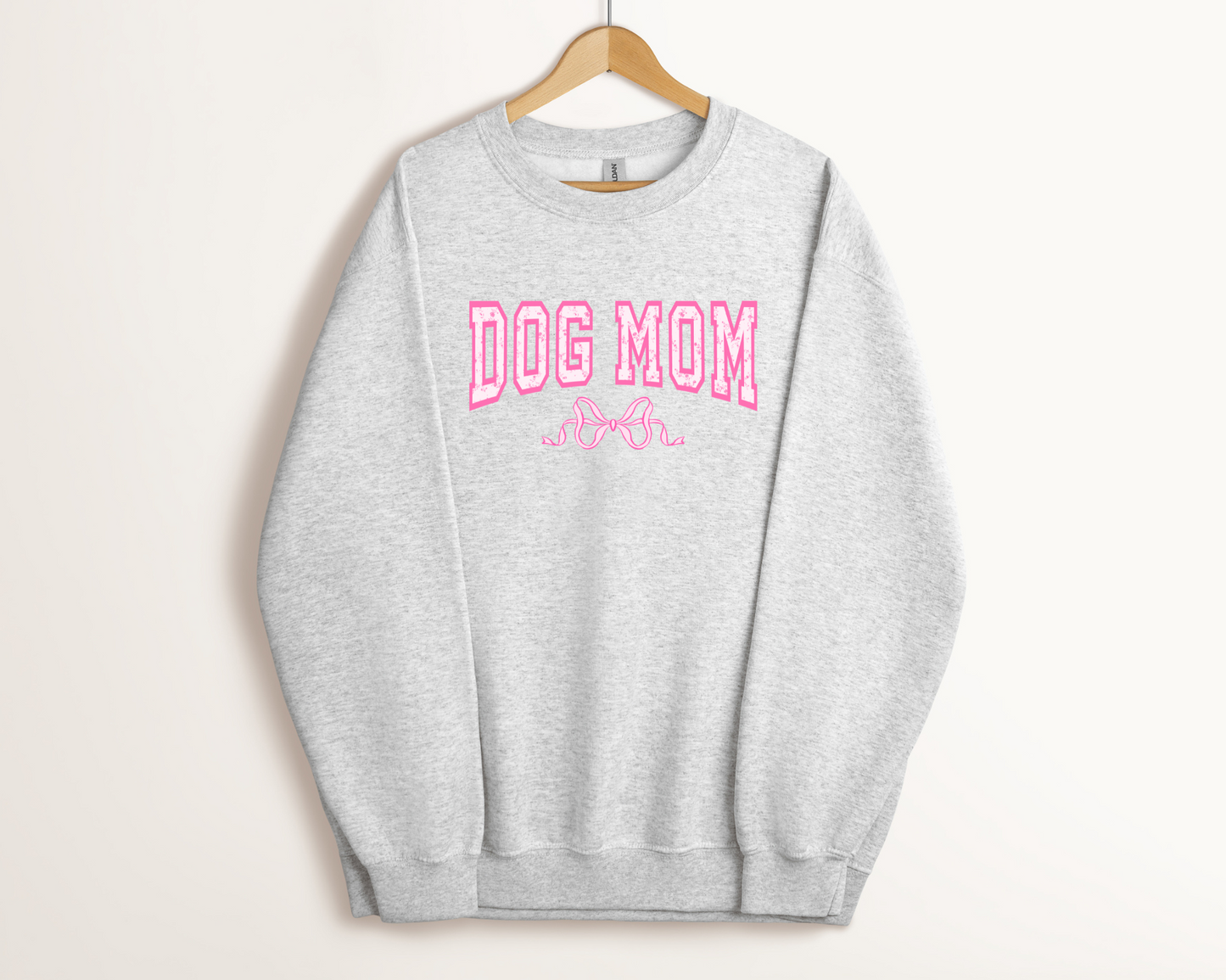 Dog Mom Floral Pink Sweatshirt, Ash