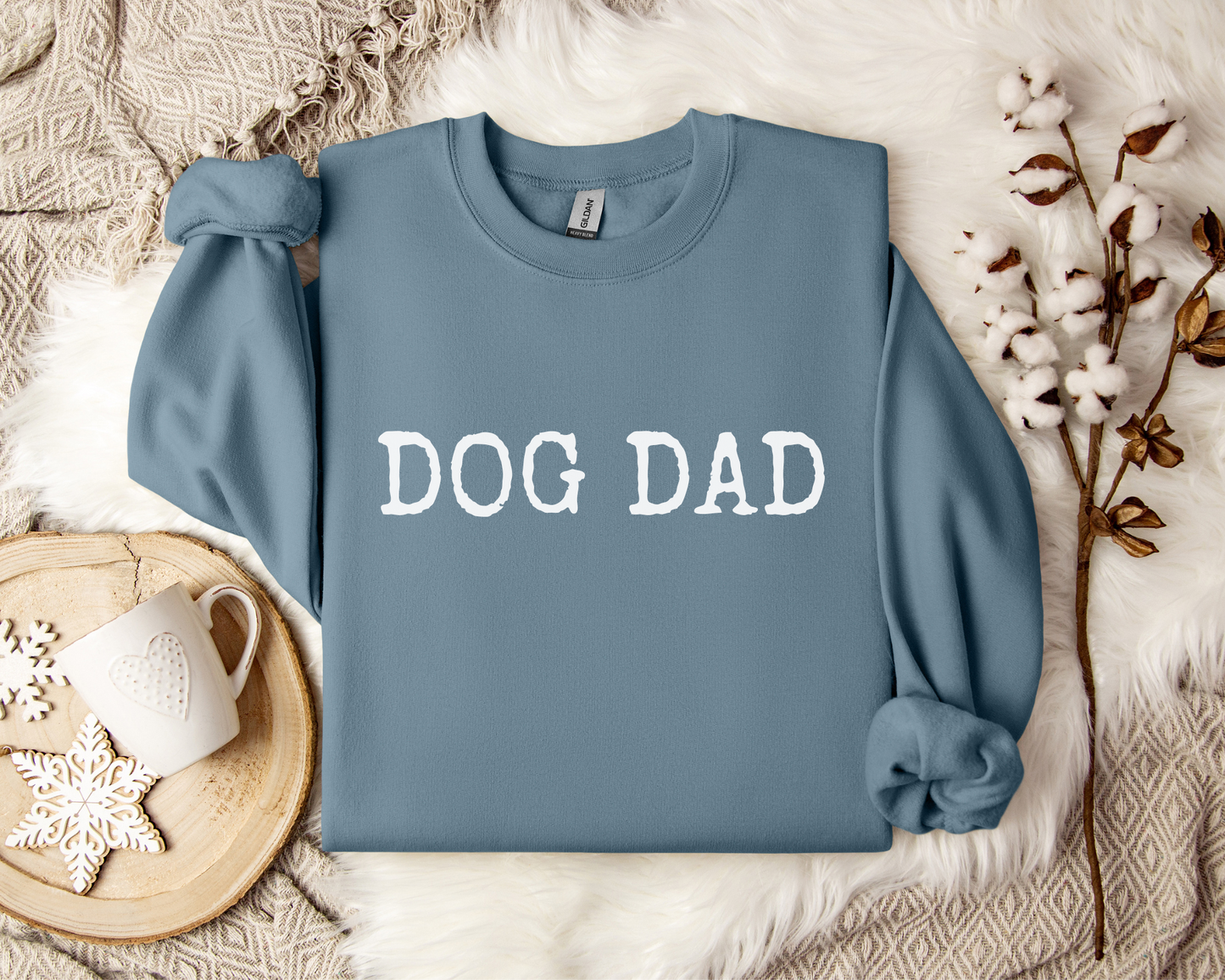Dog Dad Sweatshirt, Stone Blue