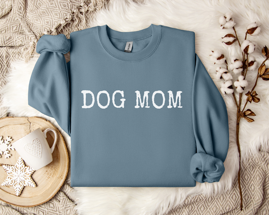 Dog Mom Sweatshirt, Stone Blue