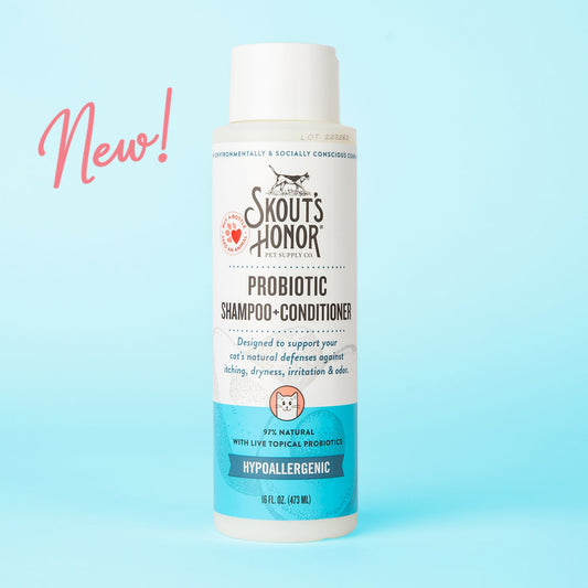 Skout's Honor Probiotic Cat Shampoo + Conditioner Fragrance Free (16oz)