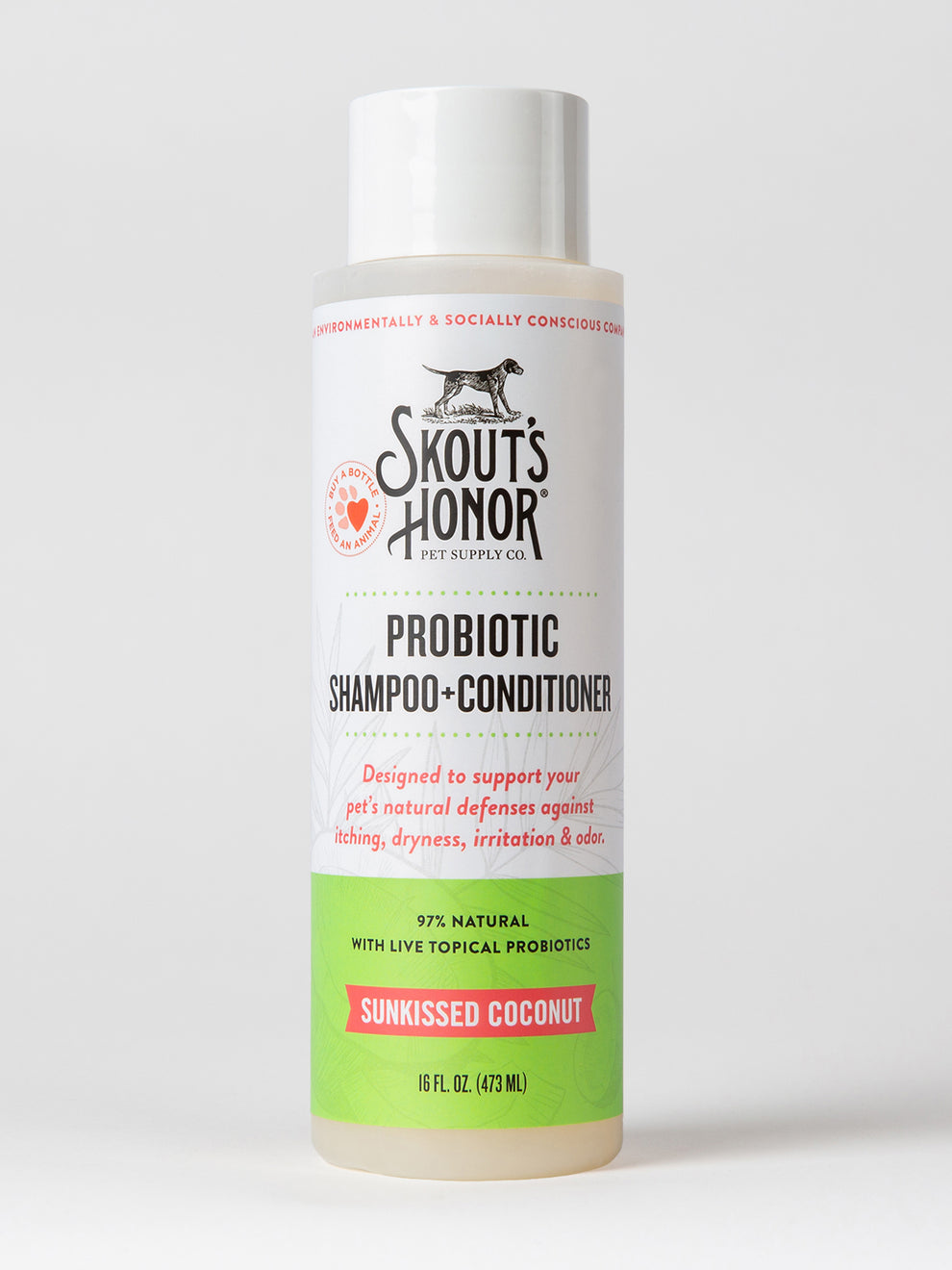 Skout's Honor Probiotic Shampoo+Conditioner Sunkissed Coconut (16oz)