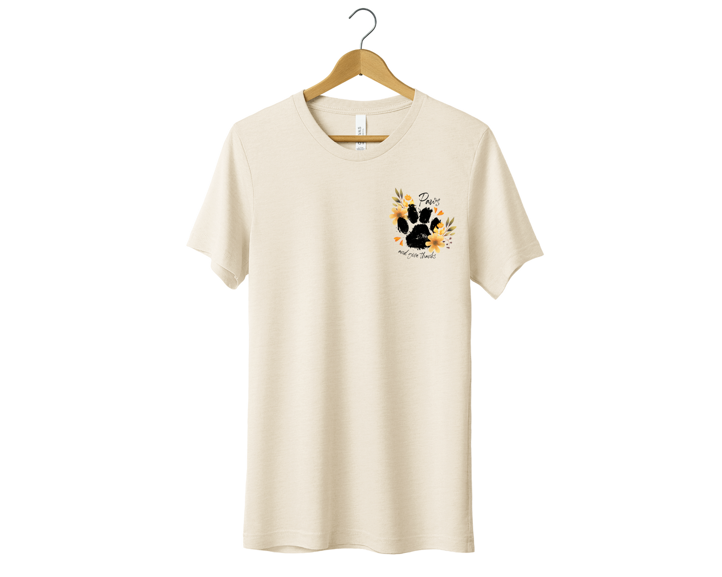 Paws and Give Thanks Tee | Natural