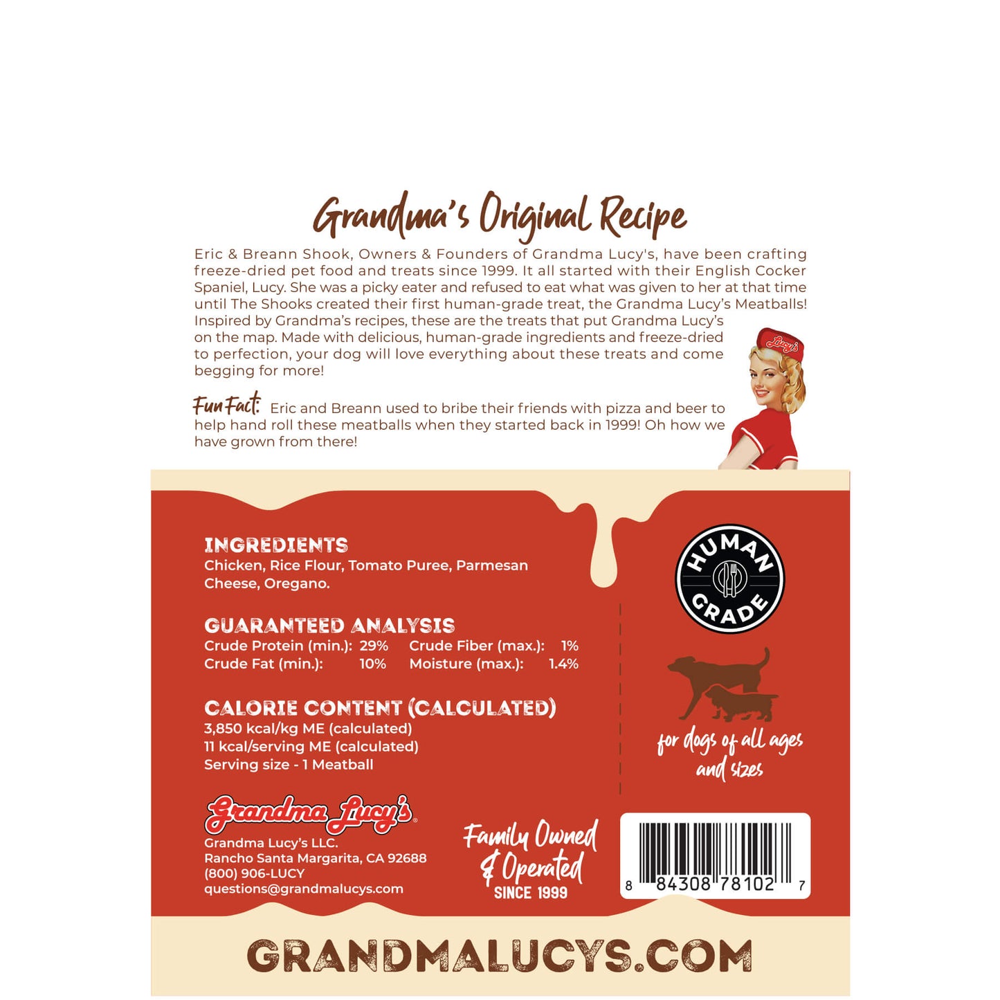 Grandma Lucy's Freeze-Dried Meatballs - Chicken Parmesan