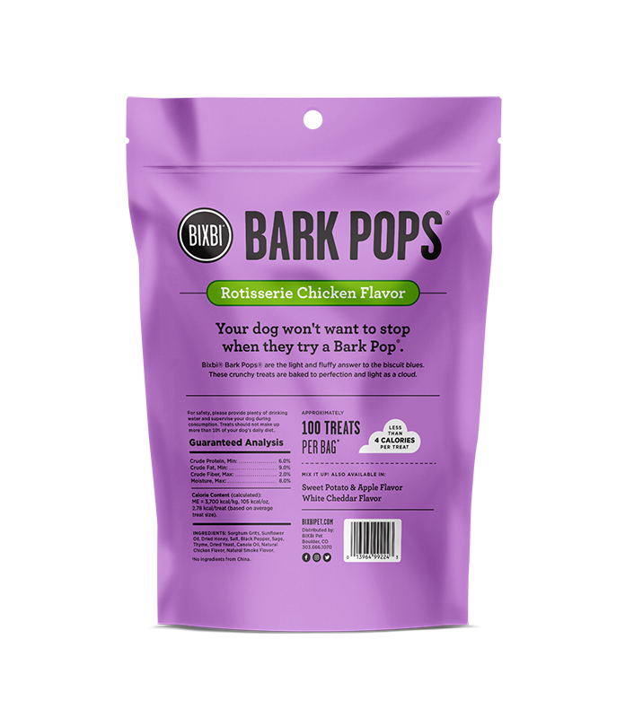Bixbi Bark Pops - Rotisserie Chicken 4oz