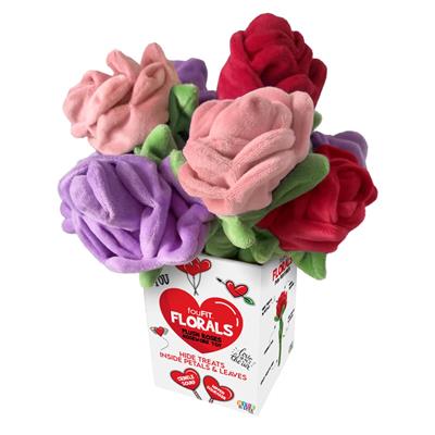 Hide 'n Seek Florals - Rose Plush Dog Toy Pink Hide 'n Seek Florals - Rose Plush Dog Toy Pink