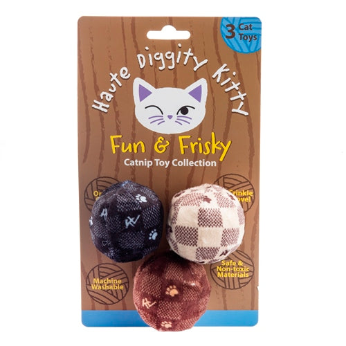 Kitty Vuiton Balls Checker Catnip Toys