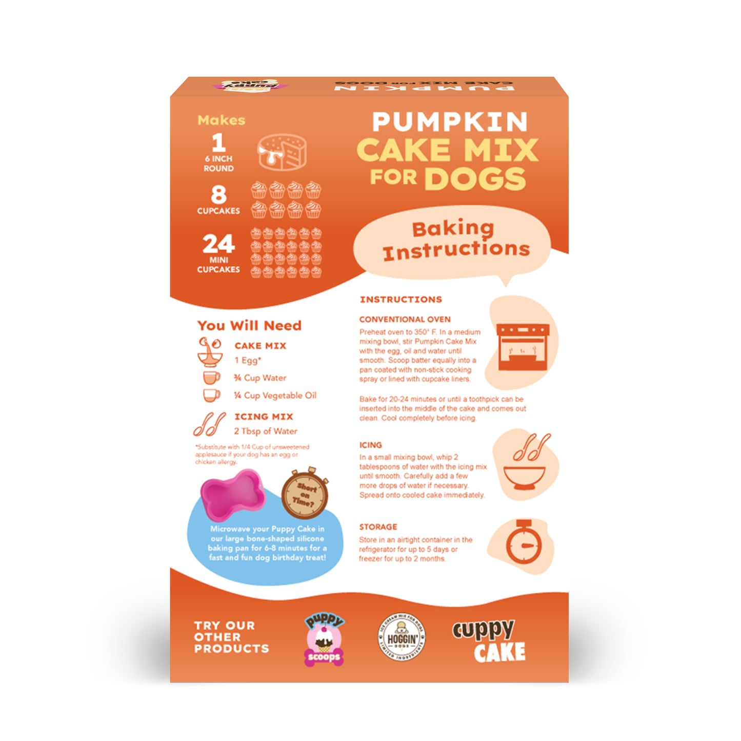 Puppy Cake Mix - Pumpkin (wheat-free)
