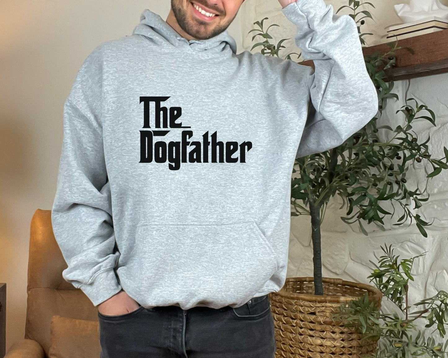 The DogFather Hoodie, Sport Grey