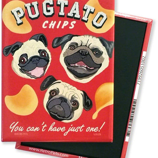 Dog Magnet - Pug "Pugtato Chips"