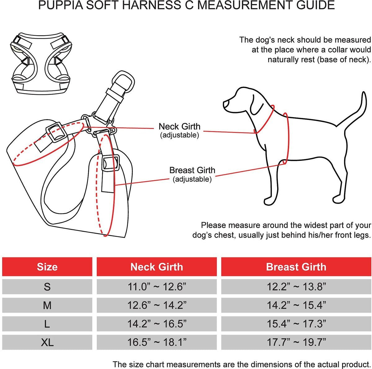 Puppia Soft Harness C Type, Pink
