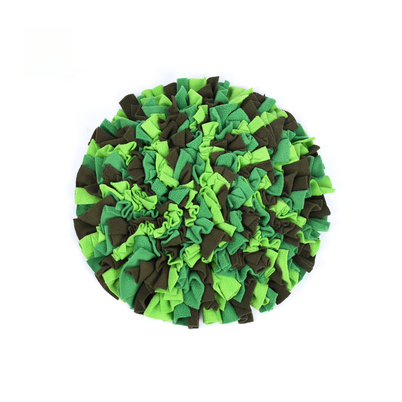 Dog Snuffle Mat - Round Pet Snuffle Mat, Green