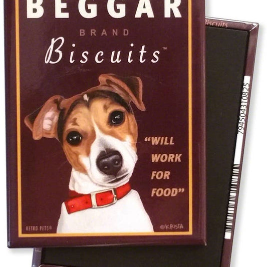 Dog Magnet - Jack Russell "Beggar Biscuits"