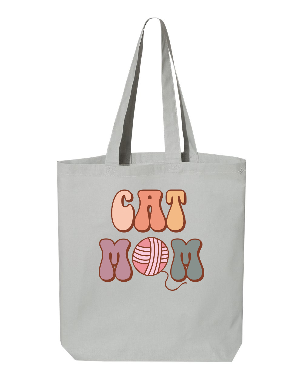 Cotton Tote - Cat Mom, Grey