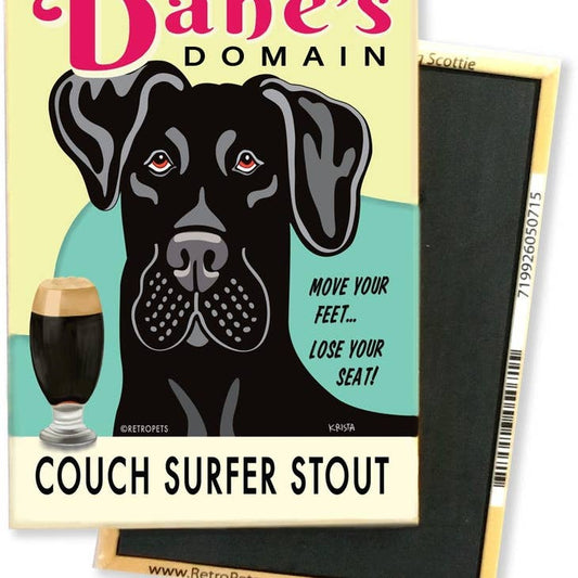 Dog Magnet - Great Dane "Couch Surfer Stout"