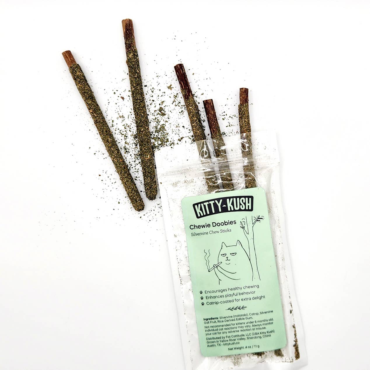 Kitty Kush - Chewie Doobies Silvervine Chew Sticks