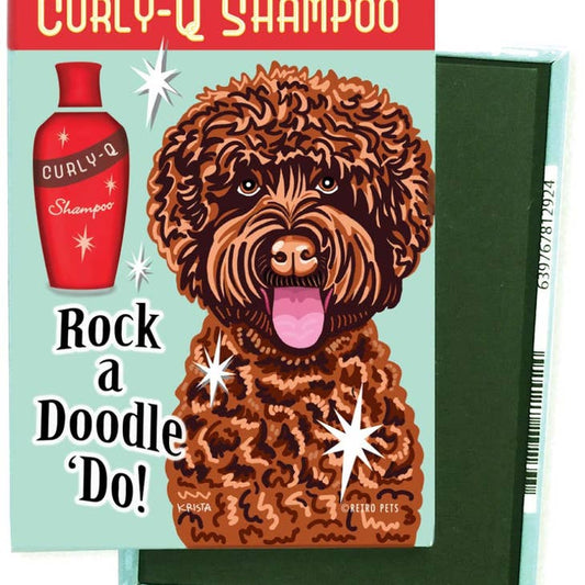 Dog Magnet - Chocolate, "Curly-Q Shampoo"