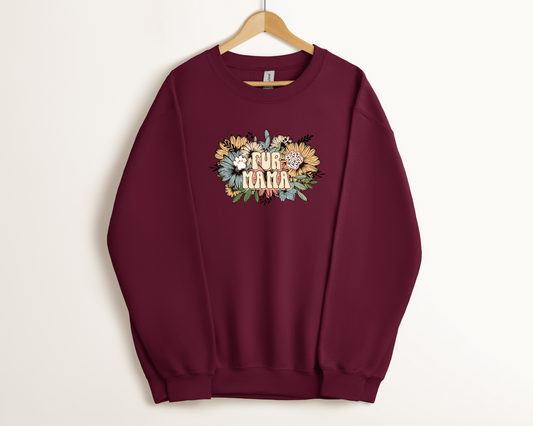 Fur Mama Sweatshirt, Maroon