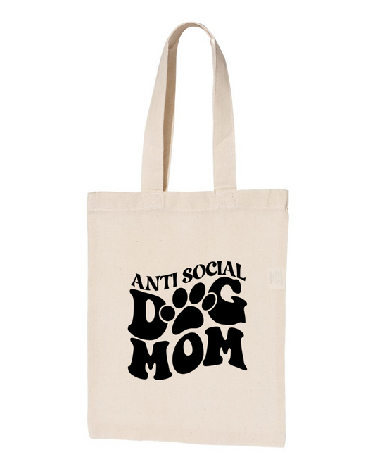 Canvas Cotton Tote Mini - Anti Social Dog Mom