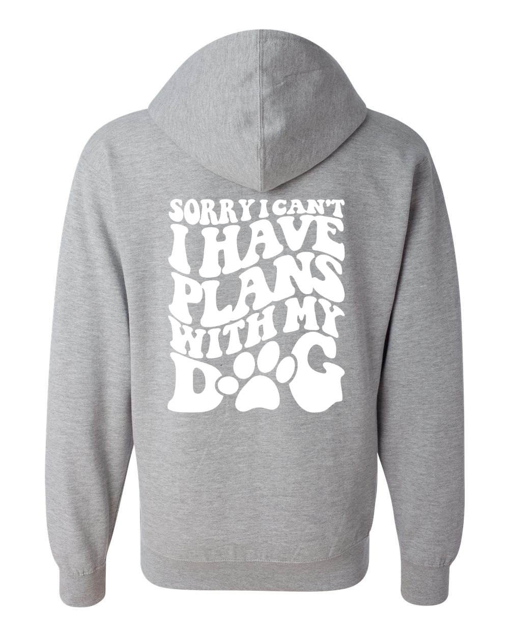 Sorry I Can't...My Dog Unisex Full-Zip Hoodie, Grey Heather