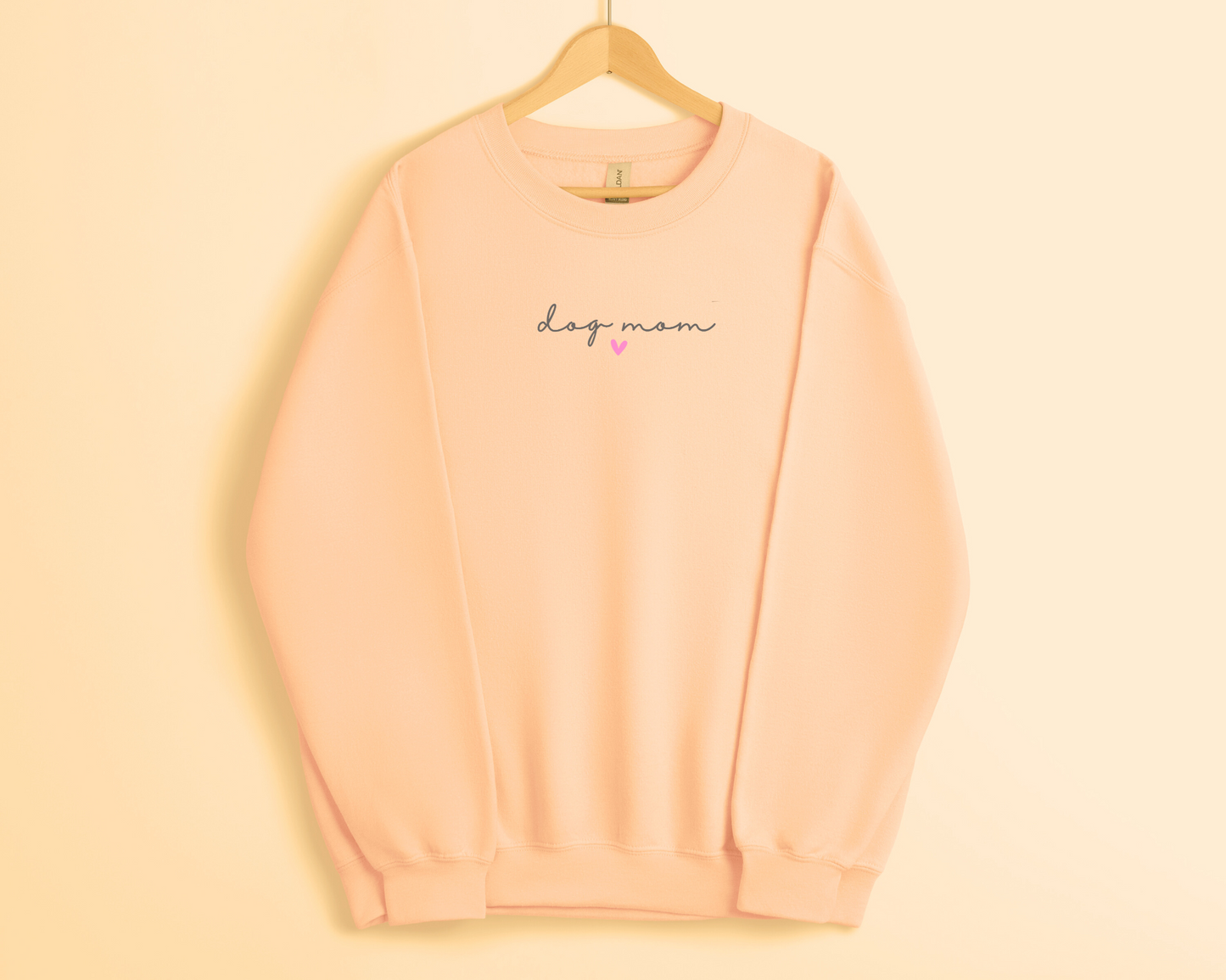 Dog Mom (Heart) Sweatshirt, Dusty Rose