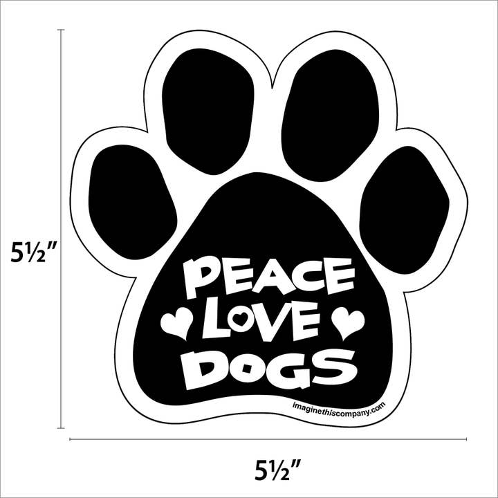 Car Magnet - Peace Love Dogs