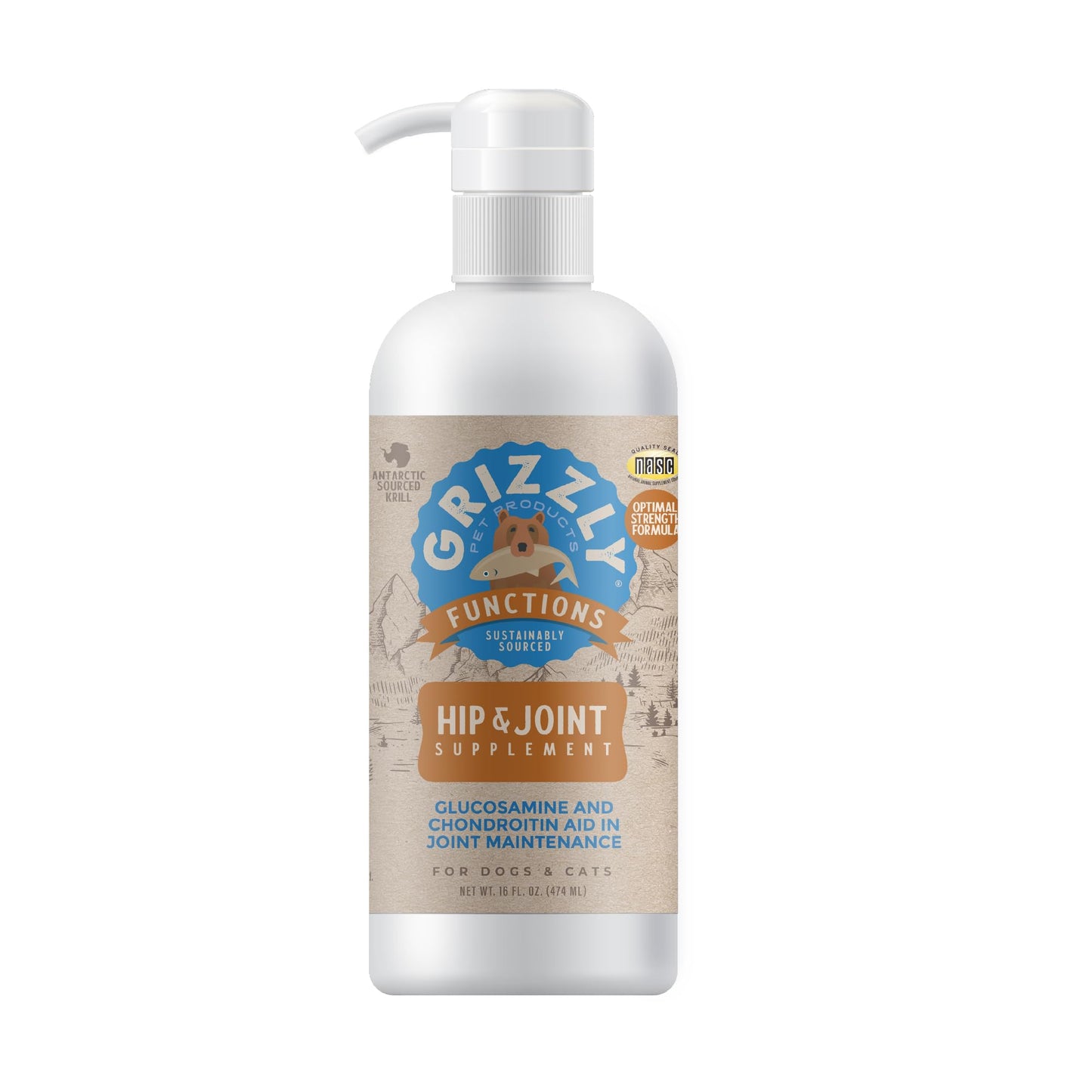 Grizzly Joint Aid Liquid Hip & Joint Dog Supplement