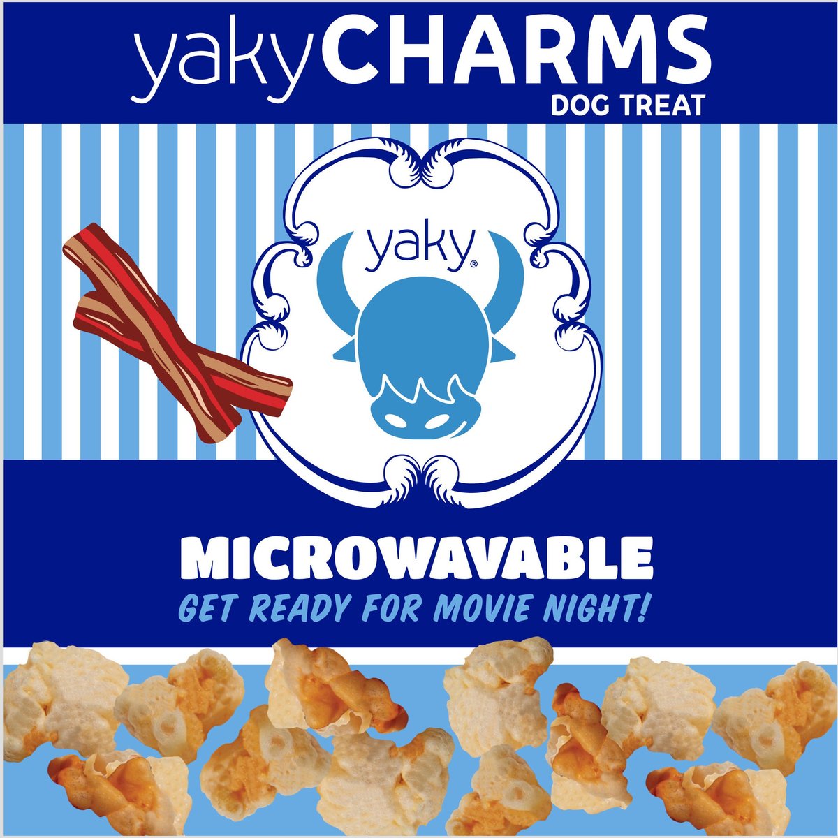 Himalayan Pet Supply Yaky Charms Bacon Cheese Puff, Doggie Pawp-corn