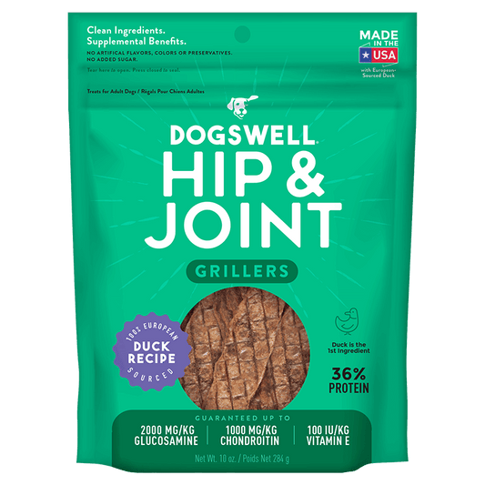 Dogswell Hip & Joint Grillers Treats, Duck Recipe, 10oz