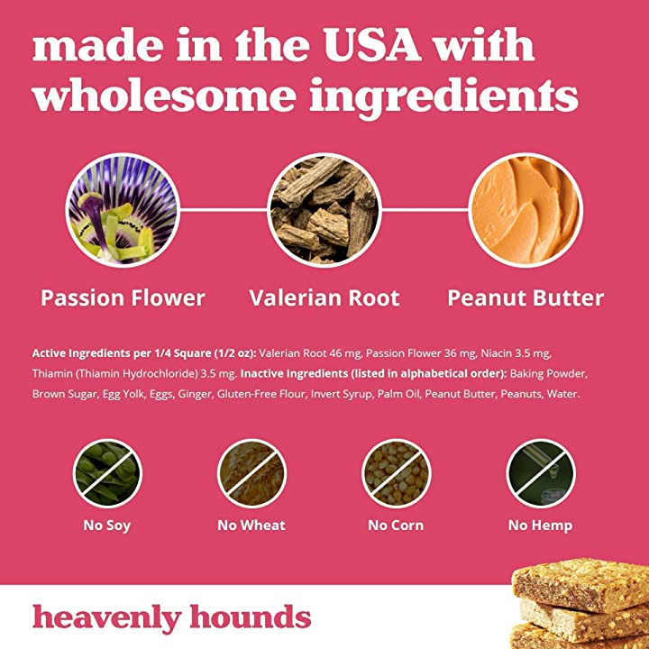 Heavenly Hounds Peanut Butter Flavored Relaxation Square