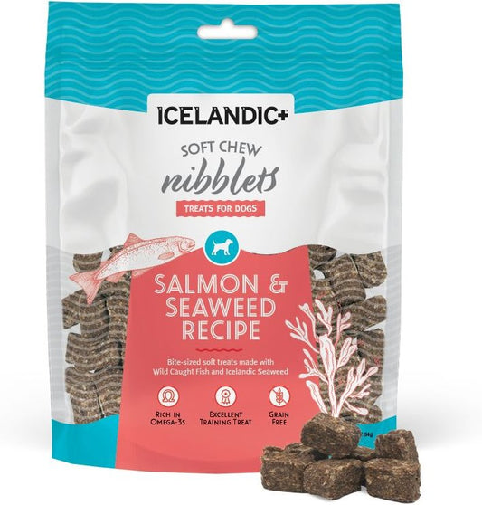 Icelandic+ Soft Chew Nibblets Arctic Salmon & Seaweed Dog Treats 2.25oz