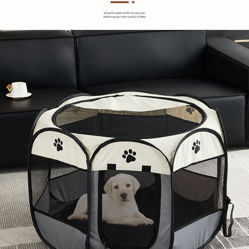Foldable Waterproof Pet Playpen with Removable