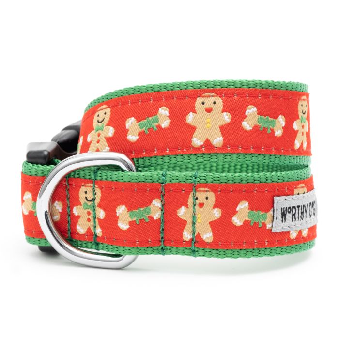 Gingerbread Bones Dog Collar
