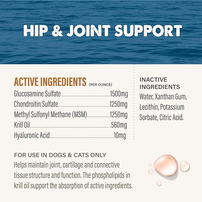 Grizzly Joint Aid Liquid Hip & Joint Dog Supplement