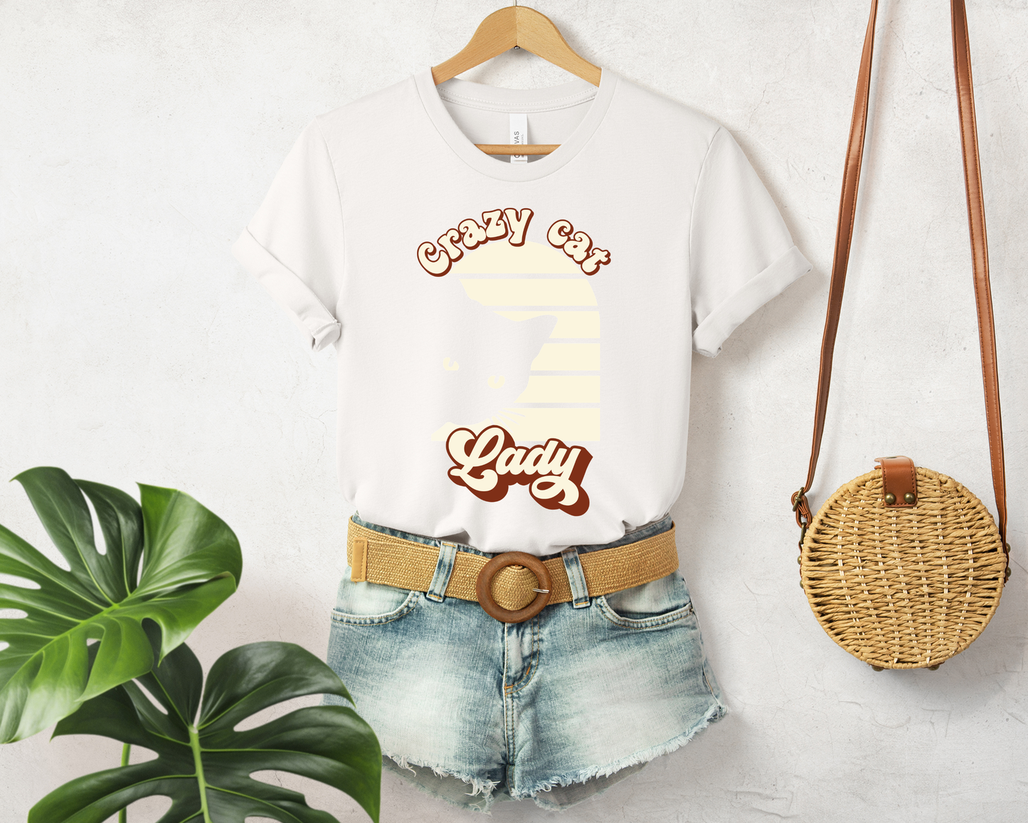 Crazy Cat Lady Tee | Vintage White