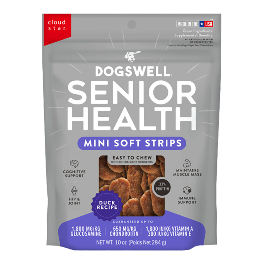Dogswell Senior Health Mini Soft Strip, Duck