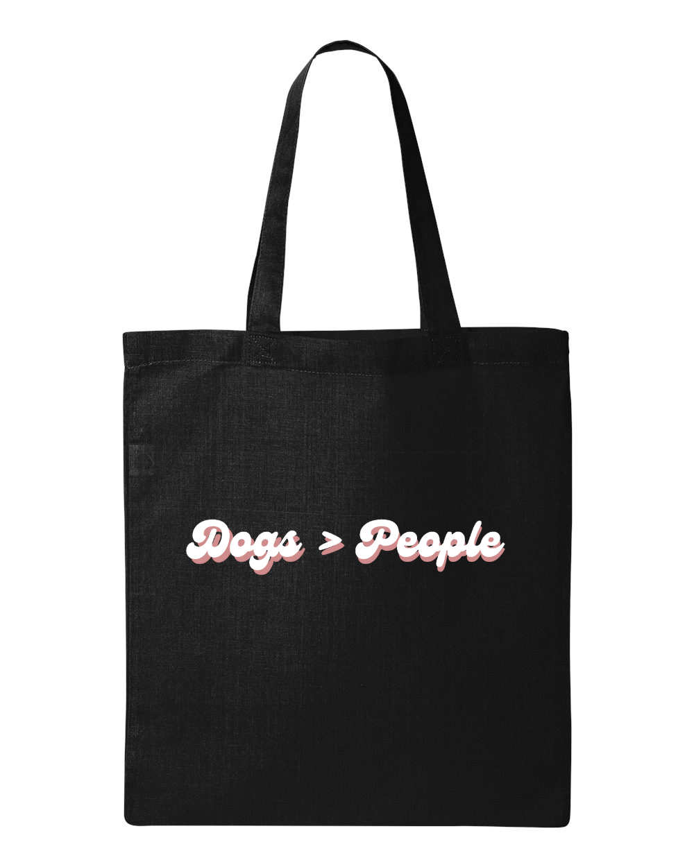 Dogs People Cotton Tote Black Petshion Boutique