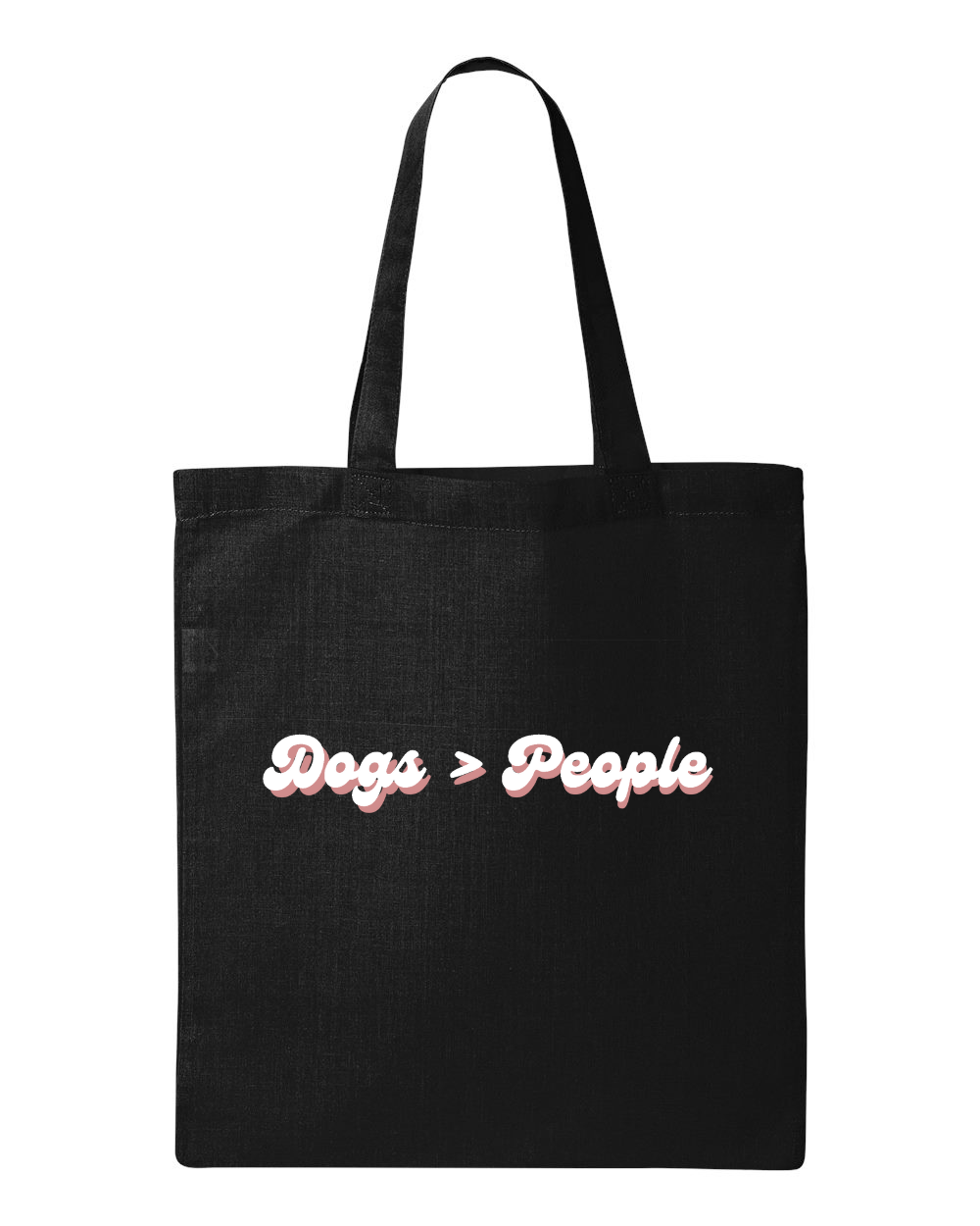 Cotton Tote - Dogs > People, Black