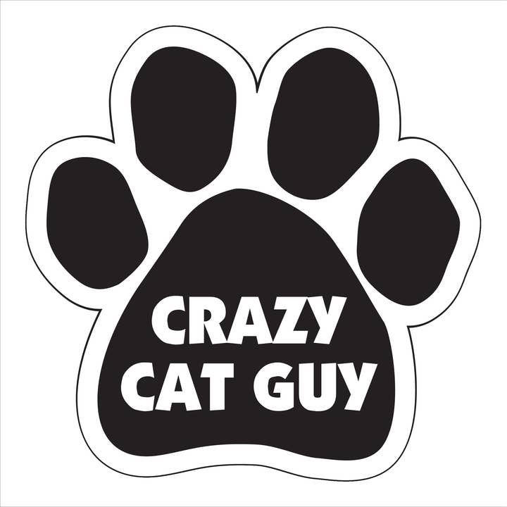 Car Magnet - Crazy Cat Guy