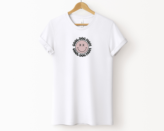 Cool Dog Mom Smile T-shirt, White