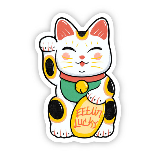 Cat Sticker - Feelin Lucky