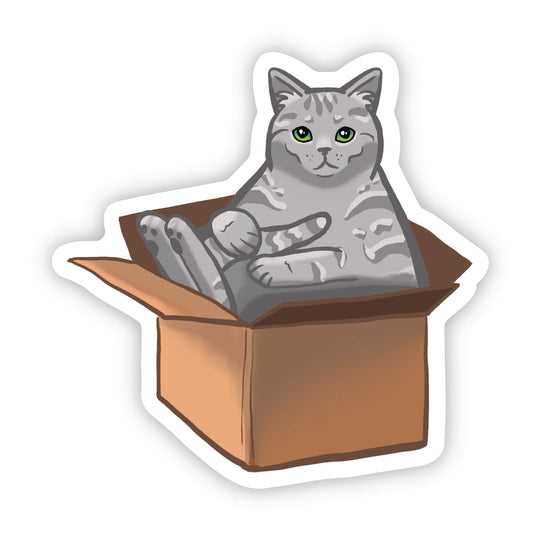 Cat Sticker - Cat in A Box