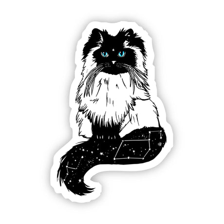 Cat Sticker - White Cat with Blue Eyes