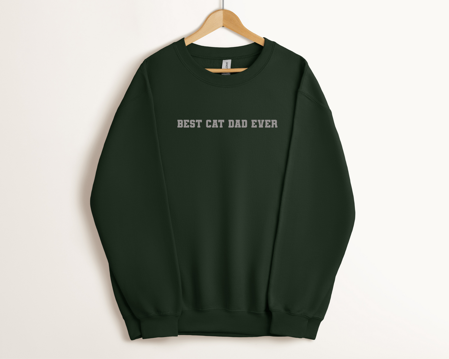 Best Cat Dad Ever Sweatshirt - Forest / Gray